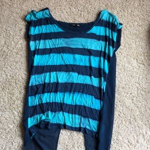 Express open back striped top